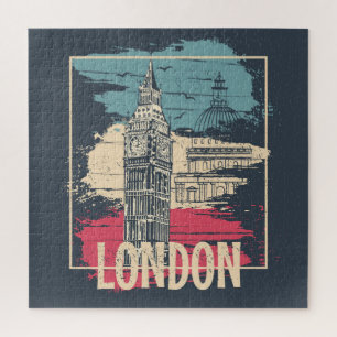 London Big Ben: Typography Poster Jigsaw Puzzle