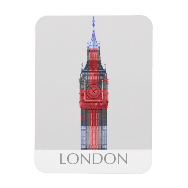 London Big Ben Union Jack Magnet (Vertical)