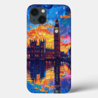 London Big Ben: Vibrant Impressionist Oil Painting