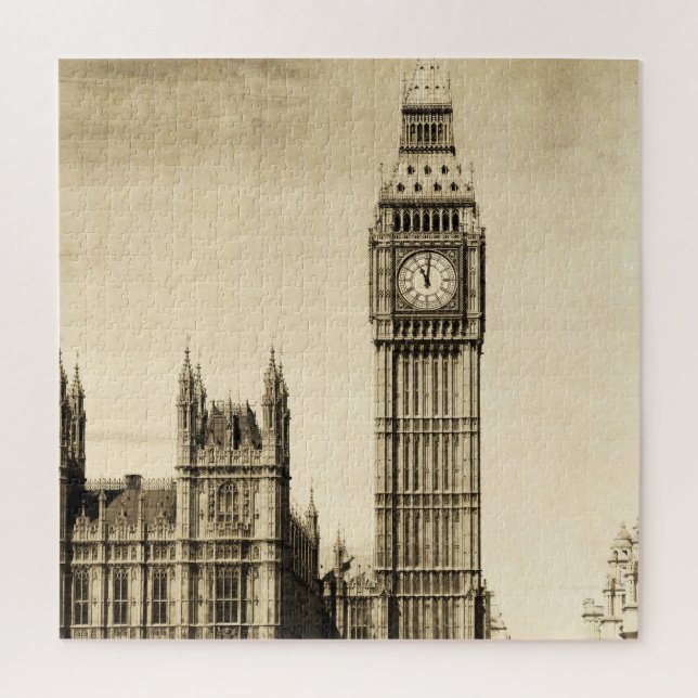 London Big Ben: Vintage View Jigsaw Puzzle (Vertical)