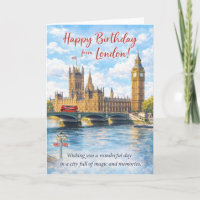 London Birthday Card – Big Ben & Westminster