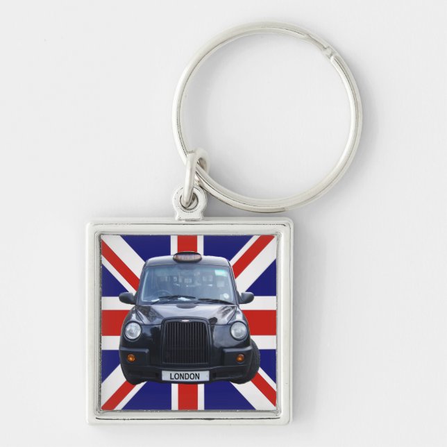 London Black Taxi Cab Key Ring (Front)