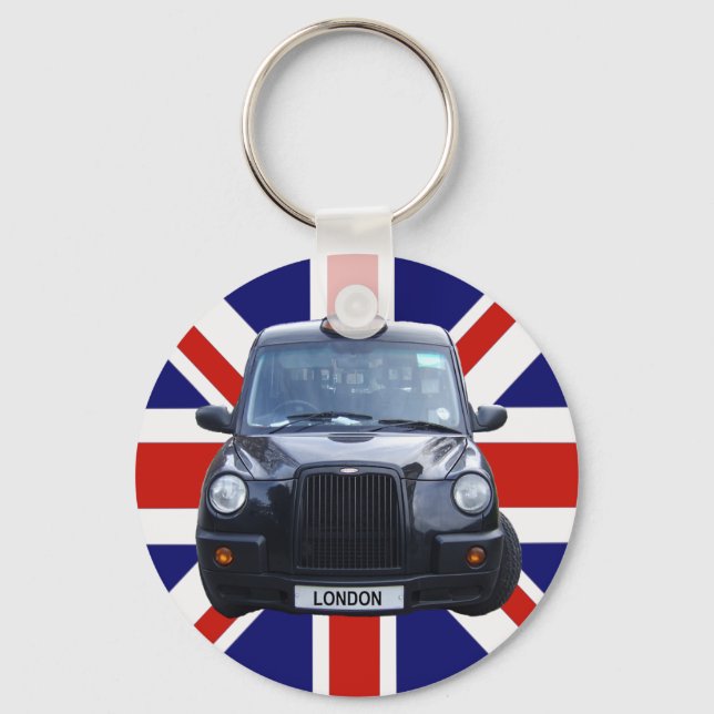 London Black Taxi Cab Key Ring (Front)