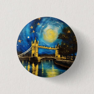 London Bridge Acrylic Art, 3 Cm Round Badge