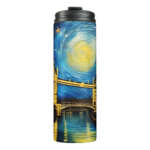London Bridge Acrylic Art, Thermal Tumbler