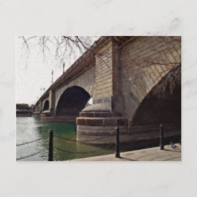 London Bridge at Lake Havasu Painted Postcard (Front)