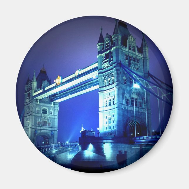 London Bridge at Night Magnet (Front)
