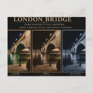 London Bridge at Night Postcard