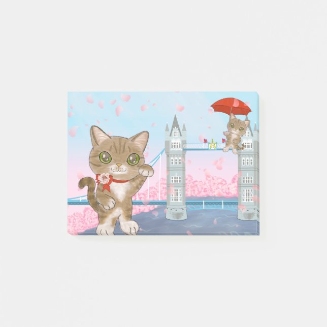 London Bridge Cat Post-it Notes (Front)