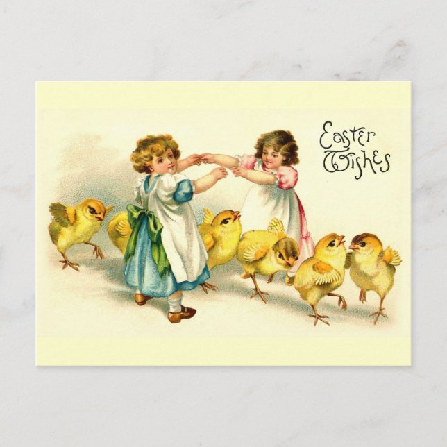 London Bridge Happy Easter Cute Vintage Holiday Postcard (Front)