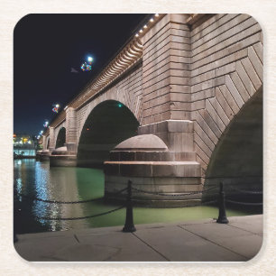 London Bridge, Lake Havasu, Az. Square Paper Coaster