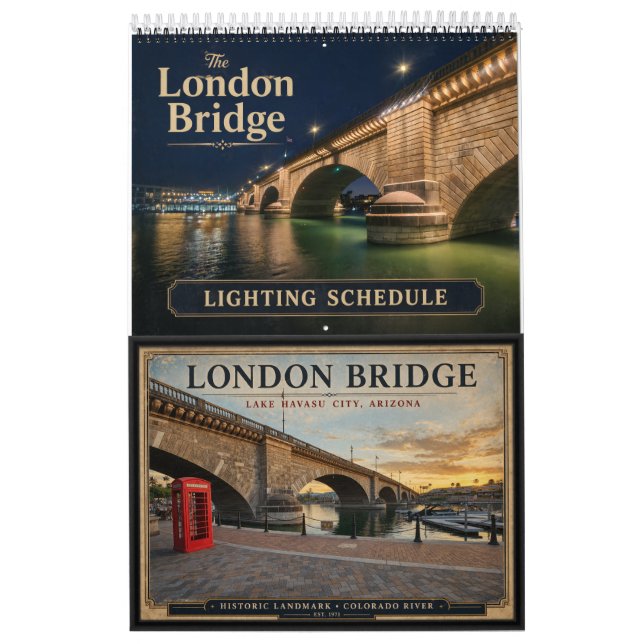 London Bridge Lighting Schedule 2027 Calendar (Cover)
