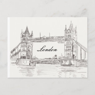 London bridge postcard