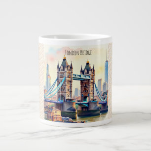 London Bridge , Tower Bridge, a Work of Art Large Coffee Mug