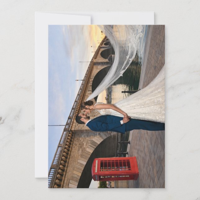 London Bridge Wedding Invitation (Front)