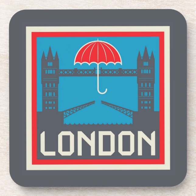 London Bridge with Umbrella Coaster (Front)