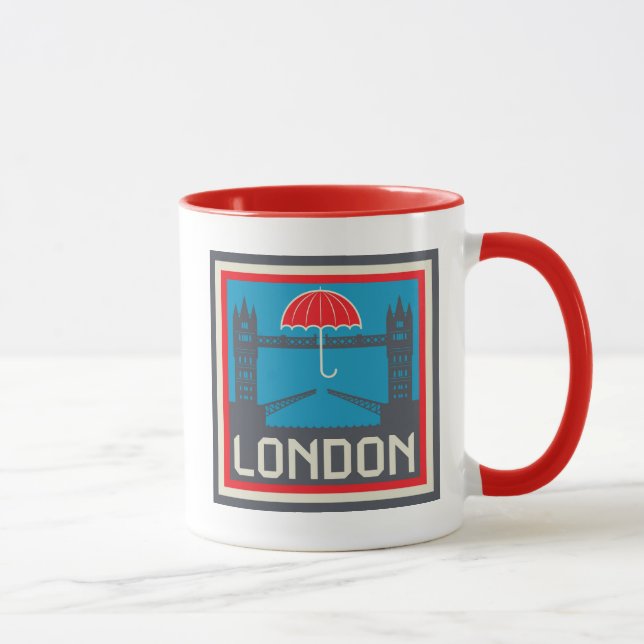 London Bridge with Umbrella Mug (Right)