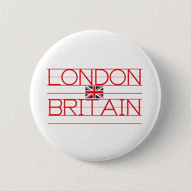 LONDON BRITAIN 6 CM ROUND BADGE (Front)