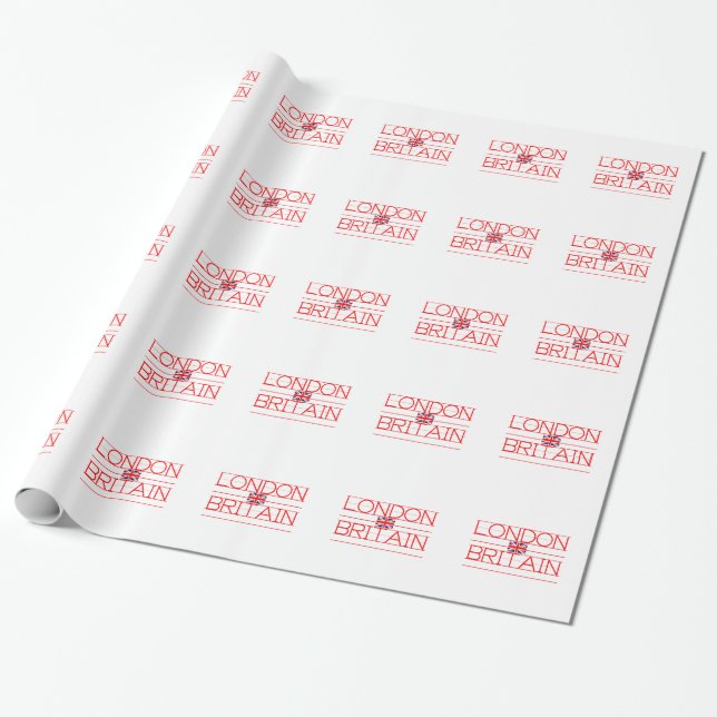 LONDON BRITAIN WRAPPING PAPER (Unrolled)