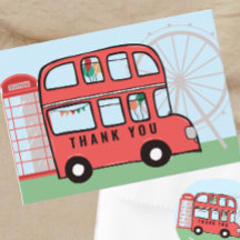London British Bus Birthday Thank You