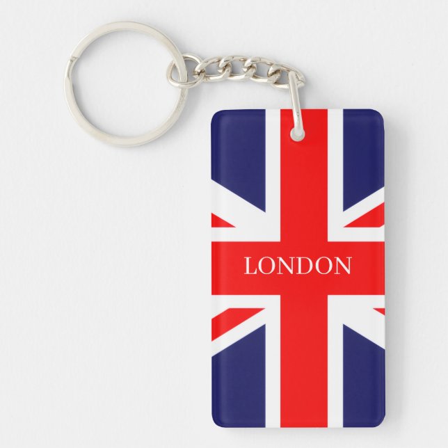 London  British Flag  Key Ring (Front)
