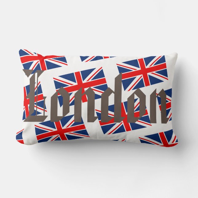 London British Flag Print Pattern Cushion (Front)
