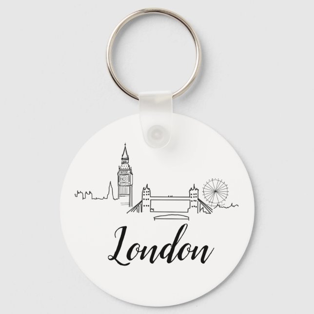 London British Illustration Key Ring (Front)