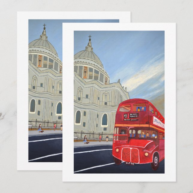London Bus Invitation  (Front/Back)