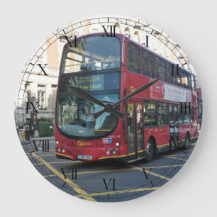 London Bus - Large Round Wall Clock