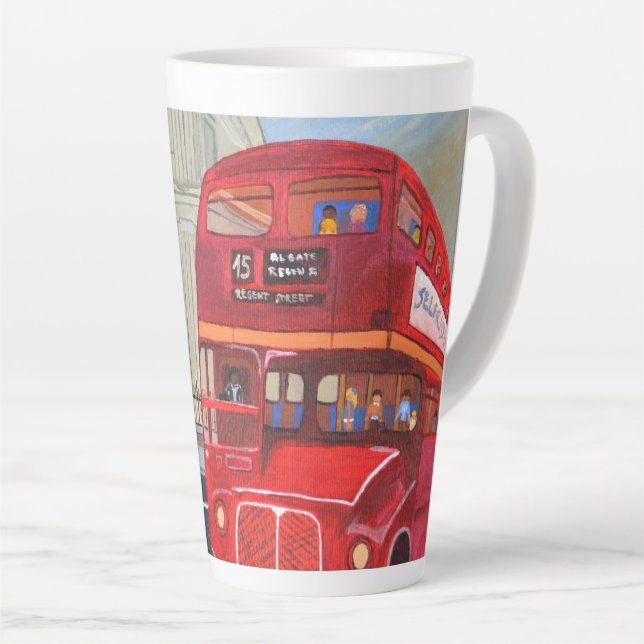 London bus latte mug  (Right Angle)