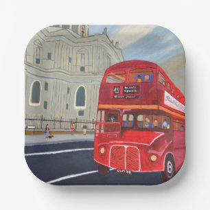 London Bus Paper Napkin Paper Plate