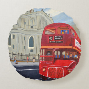 London Bus Throw Pillow