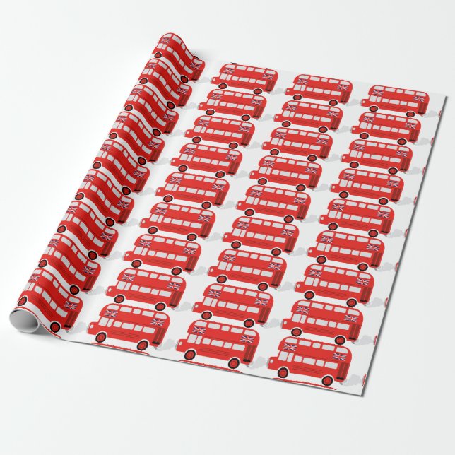 London Bus Wrapping Paper (Unrolled)