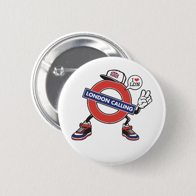 London Calling 6 Cm Round Badge (Front & Back)