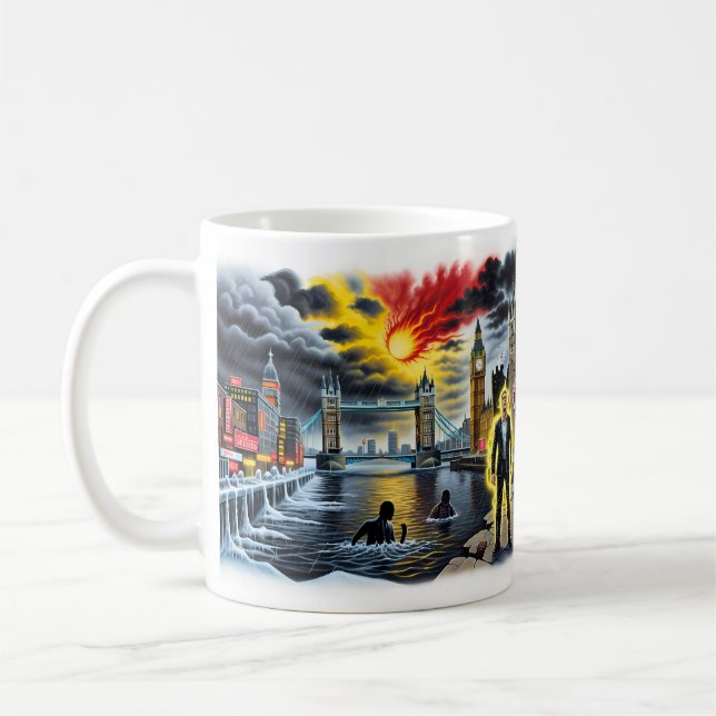 London Calling Chaos Apocalyptic City Mug (Left)