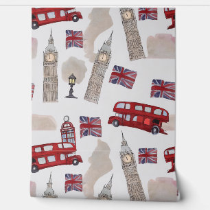 London Calling Watercolor Wallpaper