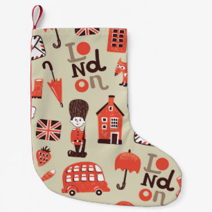 London Childish: Funny Pattern Design Small Christmas Stocking