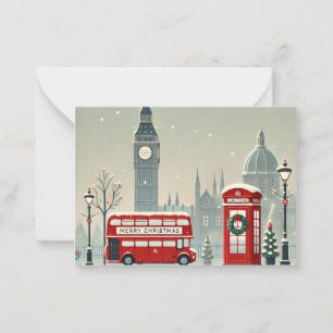 London Christmas Big Ben & Festive London Card
