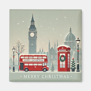 London Christmas Big Ben & Festive London Magnet