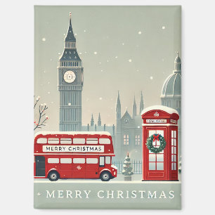 London Christmas Big Ben & Festive London Magnet