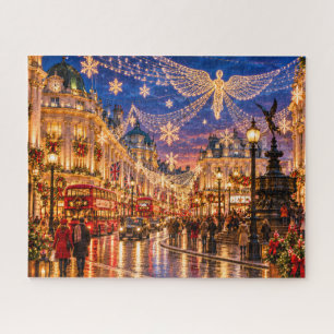 London Christmas Lights Holiday Scene Jigsaw Puzzle
