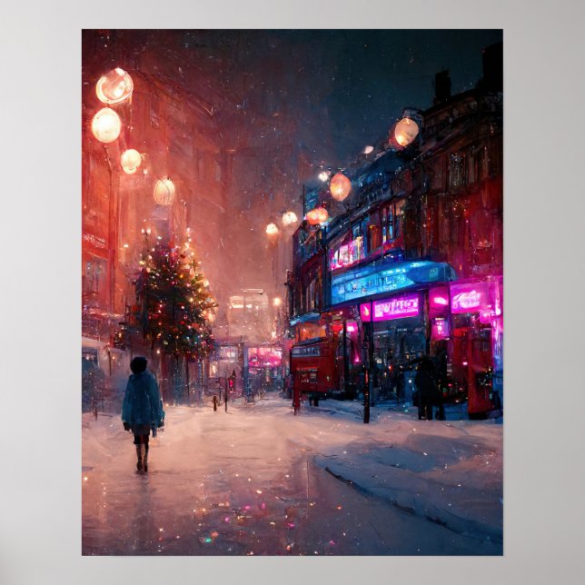 London Christmas Poster (Front)