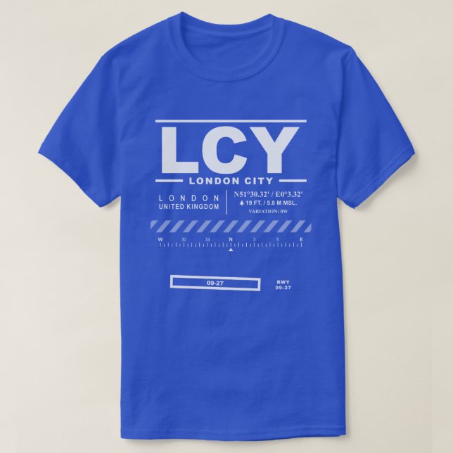 London City Airport LCY T-Shirt (Design Front)