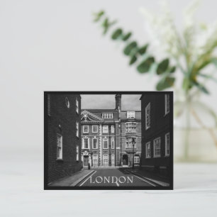 London City Black and White Custom Text Holiday Postcard