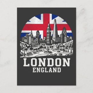 London City England United Kingdom Flag Postcard