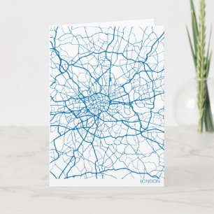 London City Map Blue Card