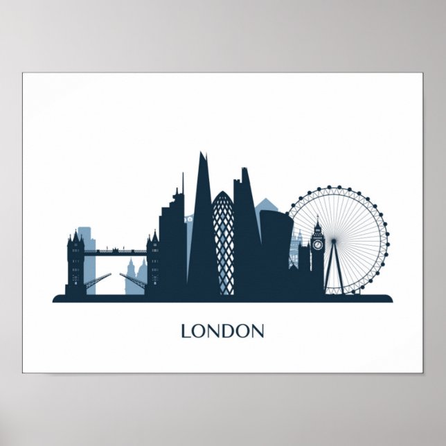 London City Skyline Poster (Front)
