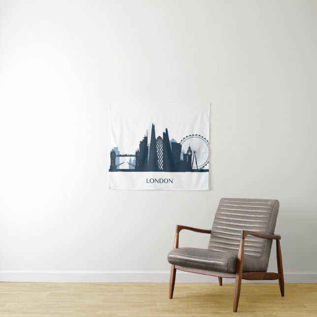 London City Skyline Tapestry (In Situ (Horizontal))