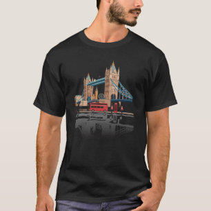 London City Skyline Tower Bridge Bus Big Ben Phone T-Shirt