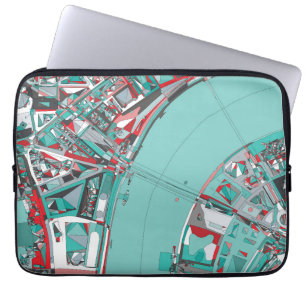 London City Structure Map Laptop Sleeve